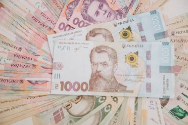 1000 Hryvnia 'nın banknotları. Ukrayna Hryvnia 'sı. Ukrayna Para Birimi