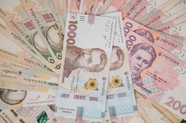 1000 Hryvnia 'nın banknotları. Ukrayna Hryvnia 'sı. Ukrayna Para Birimi