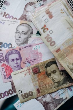 Ukrayna Hrivnia 'sının banknotları. Ukrayna Hryvnia 'sı. Ukrayna 'nın parası