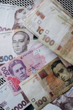 Ukrayna Hrivnia 'sının banknotları. Ukrayna Hryvnia 'sı. Ukrayna 'nın parası