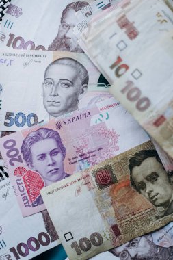 Ukrayna Hrivnia 'sının banknotları. Ukrayna Hryvnia 'sı. Ukrayna 'nın parası