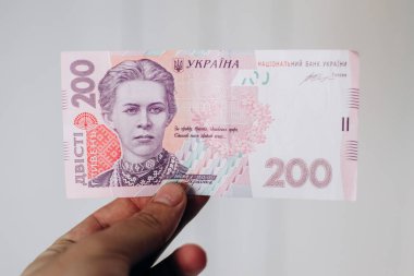 Banknotes of the Ukrainian hryvnia. 200 Ukrainian hryvnia. Money of Ukraine