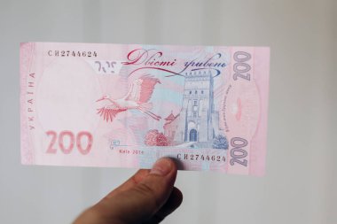 Ukrayna Hrivnia 'sının banknotları. 200 Ukrayna Hrivnia 'sı. Ukrayna 'nın parası