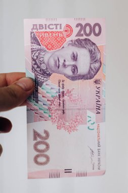Ukrayna Hrivnia 'sının banknotları. 200 Ukrayna Hrivnia 'sı. Ukrayna 'nın parası