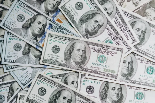 Billetes Dólares Los Estados Unidos 100 Dólares Amerikan Dinero Estados —  Fotos de Stock