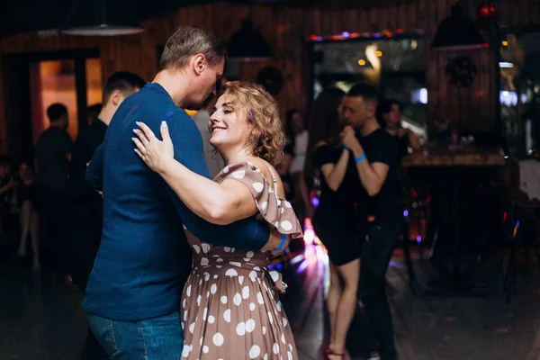 Kharkiv Ukraine People Dancing Bachata Dance Floor — Stock Photo, Image