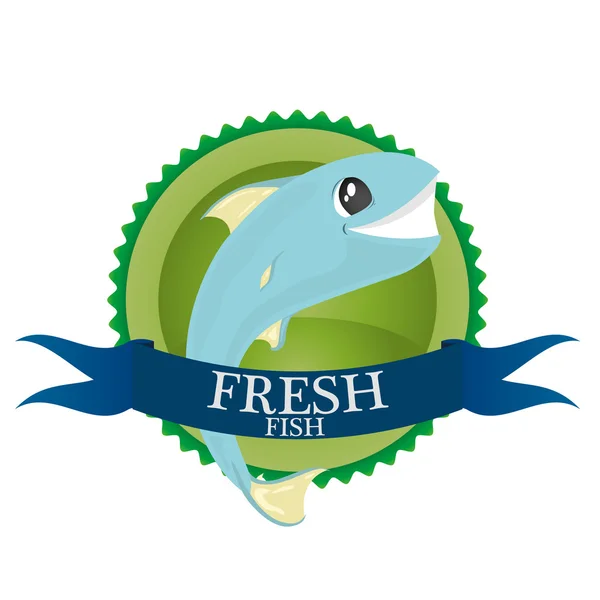 Pescado fresco — Vector de stock