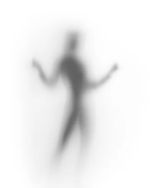 Silueta difusa de un cuerpo humano bailarín — Foto de Stock