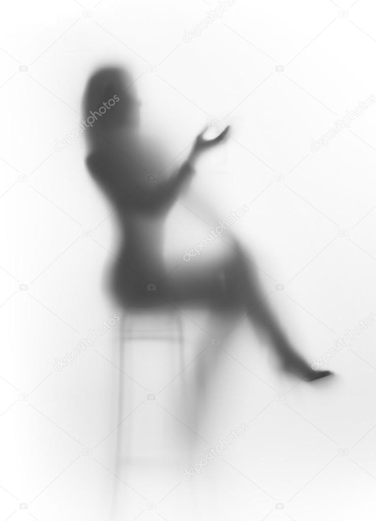 Beautiful Perfect Sitting Female Human Body Silhouette Stock Photo By C Belphnaque
