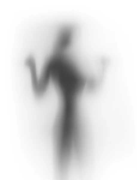Silhueta difusa de um corpo humano dançarino — Fotografia de Stock