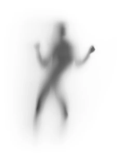 Dancing human female body silhouette — Stock Photo, Image