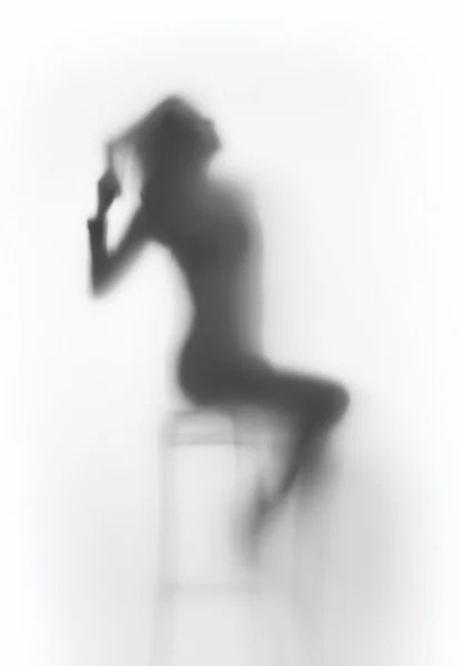 Silhouette donna sexy — Foto Stock