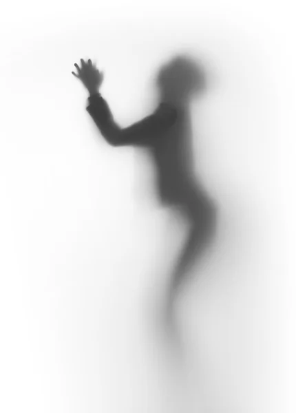 Diffuse silhouette of a praying human — Stock Photo, Image