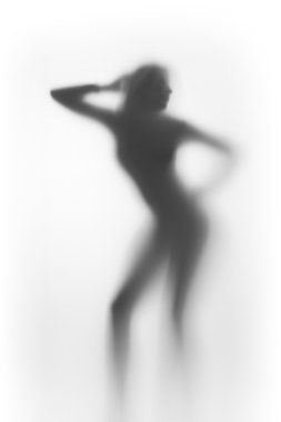 seksi kadın, diffüz siluet