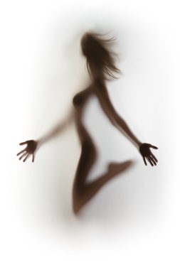 seksi, mükemmel vücut kadın silueti