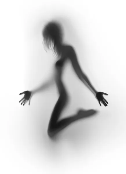 Mooie vrouwelijke menselijk lichaam silhouet — Stockfoto