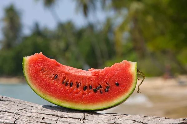 Sappige plak watermeloen — Stockfoto