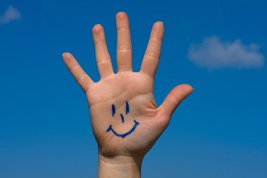 gülümseme ile insan palmiye