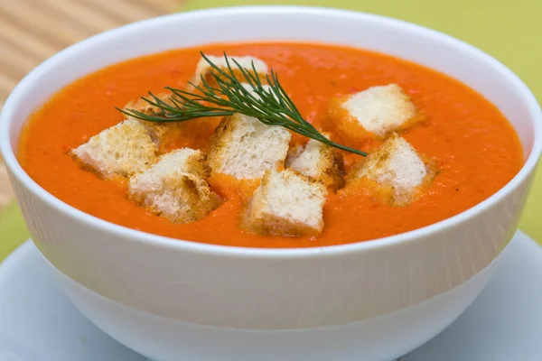 Sopa de crema de tomate —  Fotos de Stock