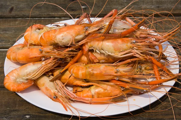 Camarones cocidos —  Fotos de Stock