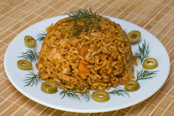 Curry de poulet au riz — Photo