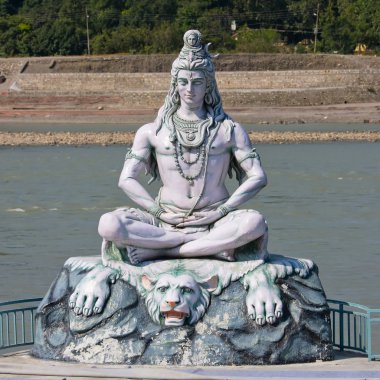 Shiva heykelinin rishikesh, Hindistan