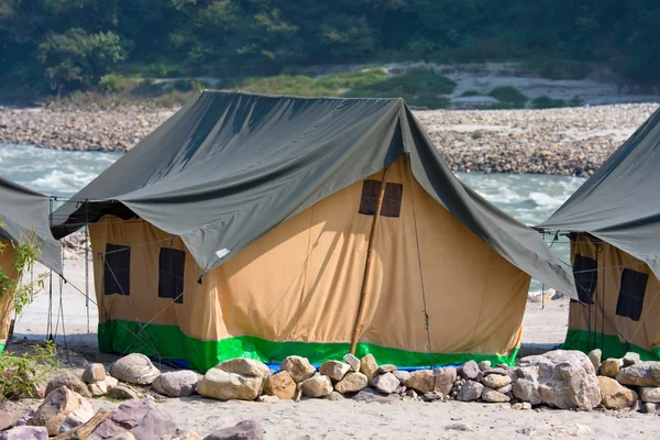 Camp at Ganges river — Stock Photo, Image