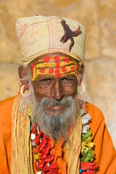 Индийский садху (святой человек
)