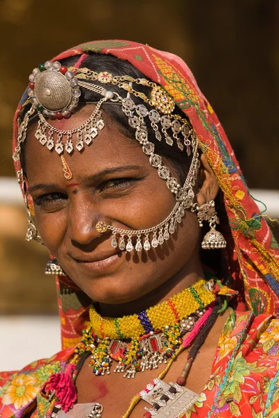 Portret Indiase vrouw Rechtenvrije Stockfoto's