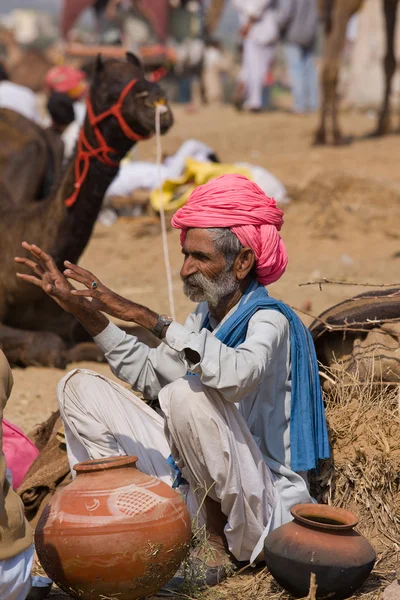 Pushkar camel mela (Kamelmesse)) — Stockfoto