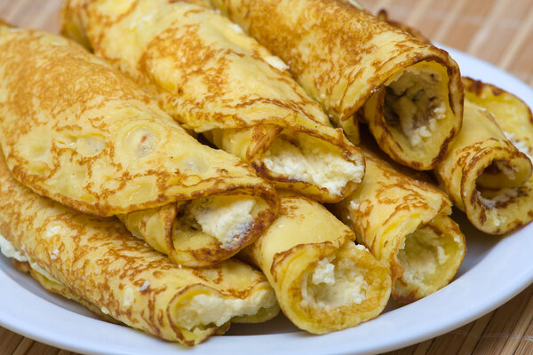 Blintzes (cheese pancakes)