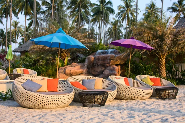 Swimming pool on the beach — Stock Photo, Image