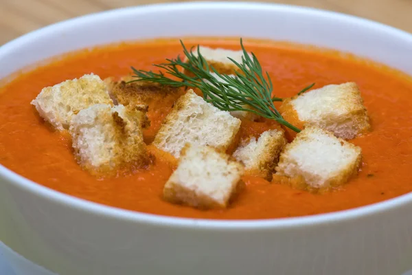 Sopa de creme de tomate — Fotografia de Stock