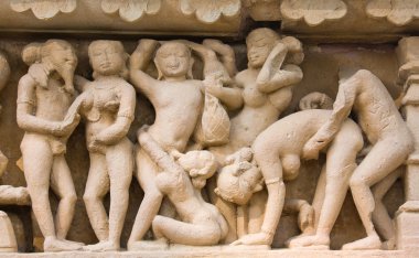 khajuraho, onların erotik heykeller için ünlü tapınaklar
