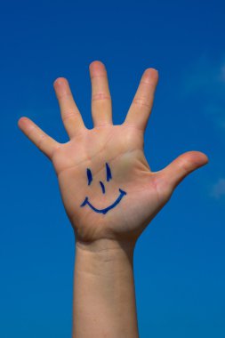 gülümseme ile insan palmiye