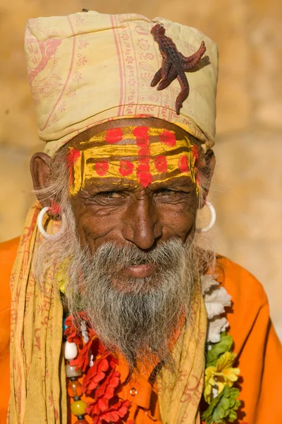 Індійський садху (свята людина) — стокове фото