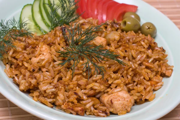 Chicken curry with rice — Stock Photo, Image