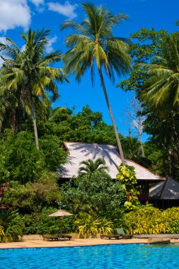 spa resort yüzme havuzunda. Tayland .