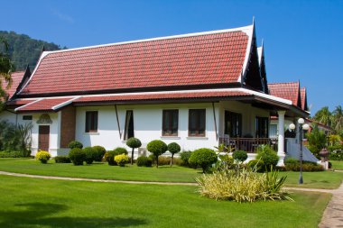 tropik sahil evi üzerinde Adası koh chang Tayland