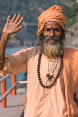 Hint sadhu (Kutsal adam). devprayag, uttarakhand, Hindistan.
