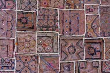 Rajasthani indian patchwork wall cloth clipart