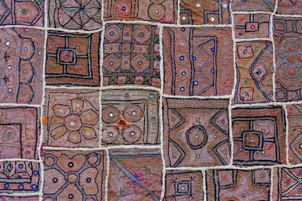 Panno da parete patchwork indiano Rajasthani — Foto Stock