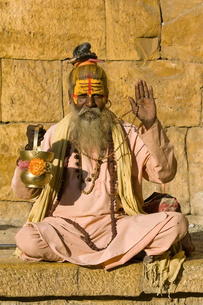 Indiano sadhu (homem santo ) — Fotografia de Stock