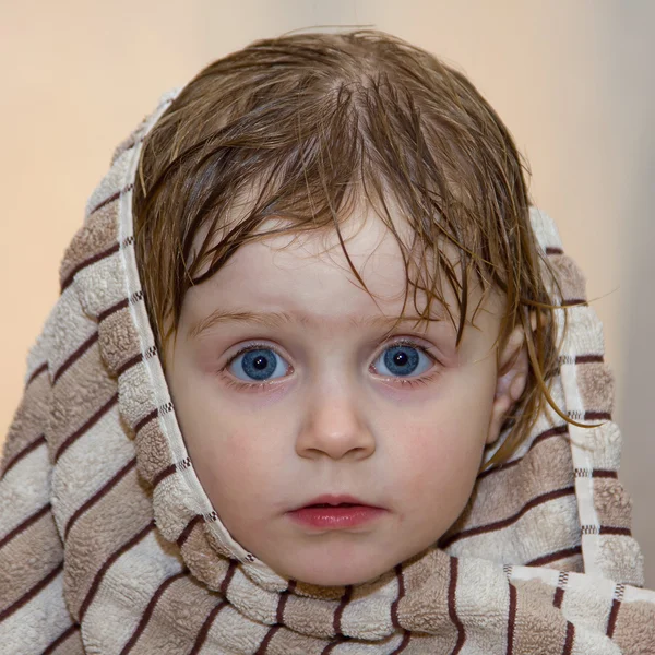 Retrato de close-up da criança menina — Fotografia de Stock