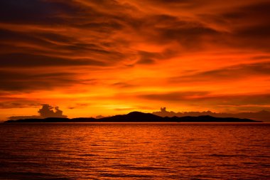Tayland 'da güzel bir gün batımı.