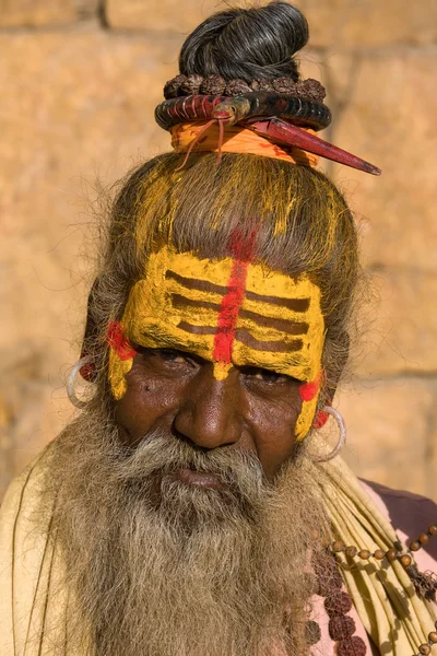 Indiano sadhu (homem santo ) — Fotografia de Stock