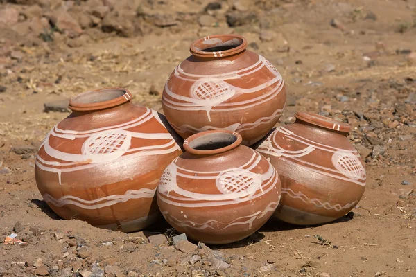 Pote de argila indiano — Fotografia de Stock