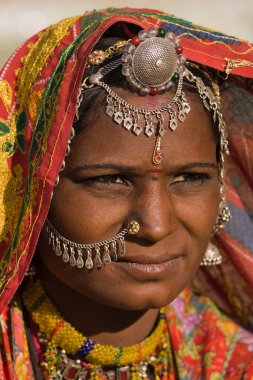 Hindistan rajasthani kadın portresi