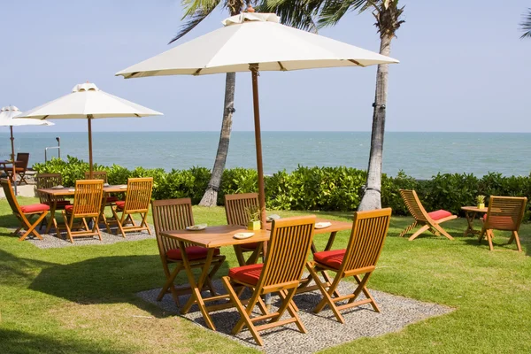 Table with a beautiful sea view, Thailand. — Stock Photo, Image