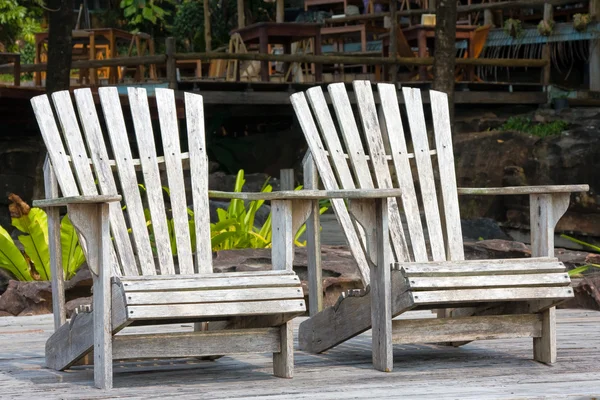 Twee houten stoel — Stockfoto